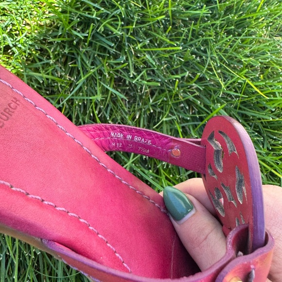 Women’s Tory Burch hot pink leather sandals size 7.5 - Picture 4 of 7